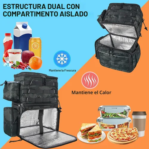 Miniatura 3 de MATEIN Mochila para Pesca, Bolsa de Equipo de Pesca Resistente al Agua con Soportes para Caña de Pescar y Enfriador, Regalos de Equipo para Hombres