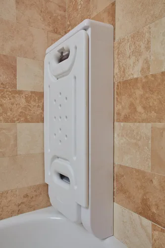 Miniatura 8 de Banco y gabinete de bañera Silla de ducha antideslizante y almacenamiento de baño, blanco Elegible para FSA HSA