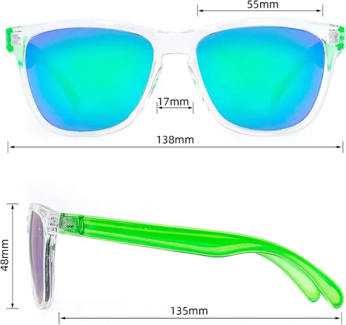 Miniatura 3 de Gafas de sol para mujer UV400 espejadas, apto para exteriores, vacaciones, conducción