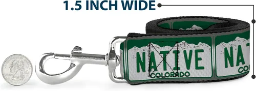 Miniatura 6 de Buckle-Down Correa para mascotas, placa de matrícula de Colorado Native, 4 pies de largo, 1 pulgada de ancho