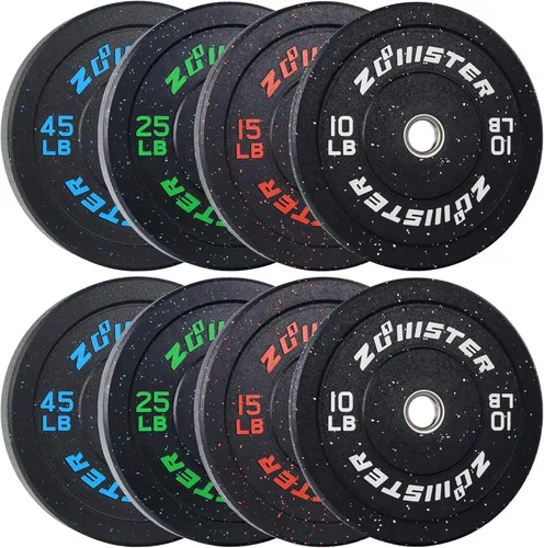 Placa de Parachoques Olímpica Placa de Peso con Alto Rebote Placa de Peso con Inserción de Acero para Entrenamiento de Fuerza y Levantamiento de