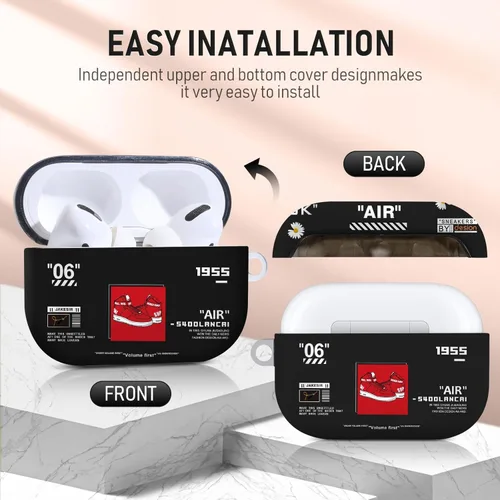 Miniatura 4 de Gedicht Funda para Airpods Pro, lindo patrón de zapatos rojos frescos TPU suave fundas para Airpods Pro funda 1ª generación, a prueba de golpes