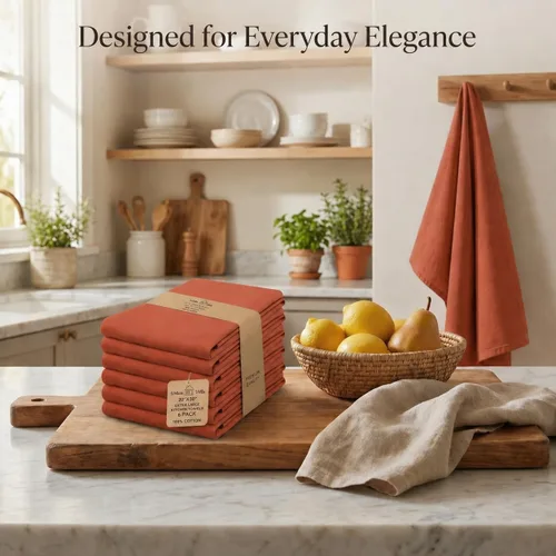 Miniatura 138 de Urban Villa Toallas de cocina 100% algodón para cocina (juego de 6) 20"x30" toallas de cocina altamente absorbentes, juego de ropa de cocina