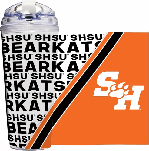Miniatura 28 de Rico Industries Taza acrílica NCAA estándar de 24 onzas con tapa con bisagra, taza de doble pared oficialmente licenciada con pajita