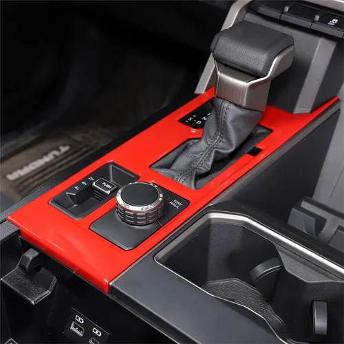 Miniatura 16 de TOYCIDFG Cubierta del panel de palanca de cambios compatible con Toyota Tundra 2022-2026, accesorios interiores (negro UV)