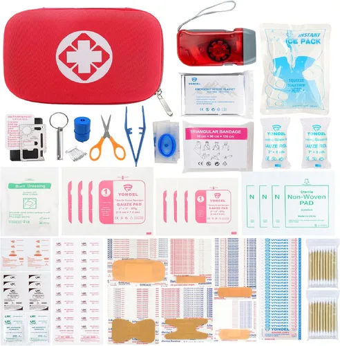 Kits de primeros auxilios 279 piezas para automóvil, camión, supervivencia de emergencia, trauma, cuidado táctico, viajes, hogar, oficina, escuela