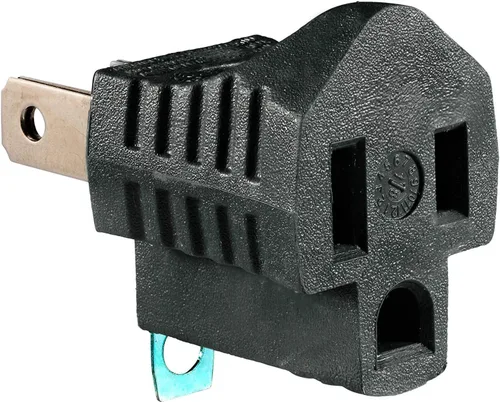 Miniatura 2 de Maximm Adaptador de salida de 2 clavijas a 3 clavijas, convertidor de puesta a tierra polarizado ETL de dos clavijas a tres clavijas, paquete de 4
