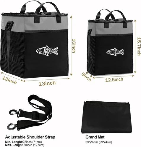 Miniatura 4 de Riverruns Bolsa para Vadeadores de Pesca y Caza con Malla Ventilada, Bolsa de Almacenamiento para Botas de Vadeadores para Senderismo, Camping