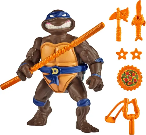 Teenage Mutant Ninja Turtles: Playmates Toys - Figura básica original de 4 pulgadas de carcasa de almacenamiento clásica de Donatello