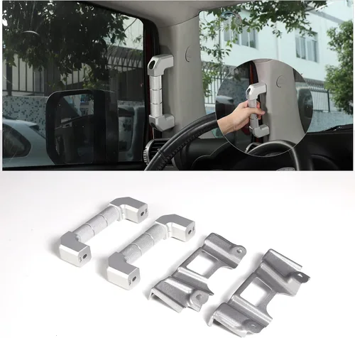 Miniatura 9 de Reemplazo de mango de agarre de pilar A para automóvil compatible con Toyota FJ Cruiser 2007-2021, mango de agarre lateral de pilar A, kit de agarre