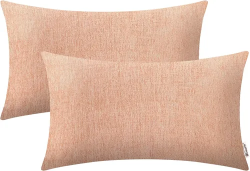 Miniatura 62 de BRAWARM Fundas de almohada 40x40 cm - Paquete de 2 fundas de almohada de chenilla negra, fundas de almohada de chenilla suave teñida sólida