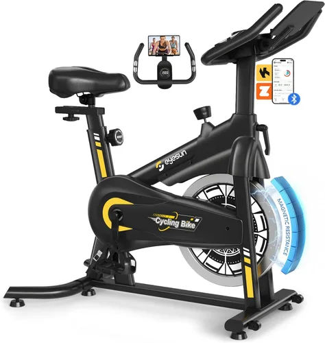 Miniatura 9 de Exercise Bikes for Home, Exercise Bike with Adjustable Friction, Brake Pad Resistance Silent Belt Drive, 330lbs Weight Capacity &Upgraded Version