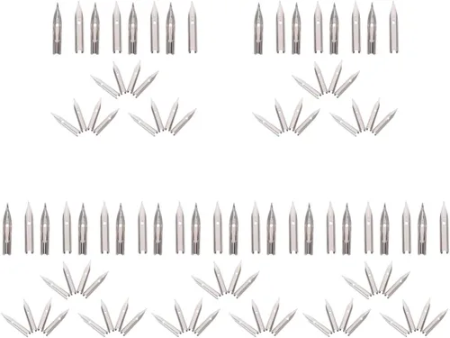 NUOBESTY Piezas de repuesto para pluma estilográfica, caligrafía, plumas, conjunto de plumas, suministros de escritura, Pennibs de metal