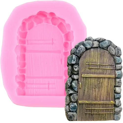 Miniatura 4 de Mujiang Juego de 3 moldes de silicona con textura de piedra de hada, gnomo, jardín, piedra, camino de piedra, para manualidades, arcilla polimérica