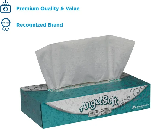Miniatura 4 de Angel Soft® Professional Series, 2 capas tejidos, blanco, caja de 100