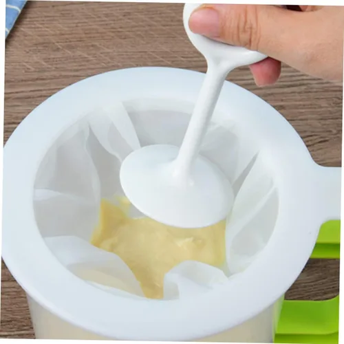Miniatura 7 de BESTonZON 2 juegos de colador de malla ultra fina con filtro de malla de barra de prensa para jugo de leche de malla fina colador para uso en cocina