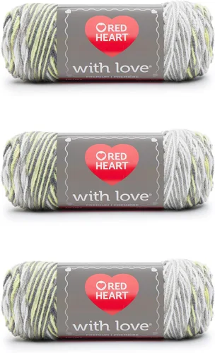 Miniatura 12 de Red Heart with Love Berry - Hilo rojo – Paquete de 3 unidades de 6.98 oz/7 onzas – Acrílico – 4 medianos (peinado) – 370 yardas – Tejido/ganchillo