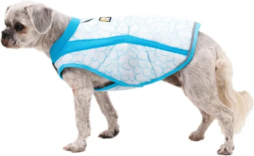 Miniatura 6 de Ruffwear, Swamp Cooler - Chaleco para perro, enfriamiento evaporativo para climas cálidos, compatible con la mayoría de arneses, azul biolumina