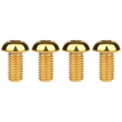 Miniatura 39 de Tornillos de cabeza de botón de titanio M8 15 20 25 30 1.378 in, paquete de 4 (M8x15mm, negro)