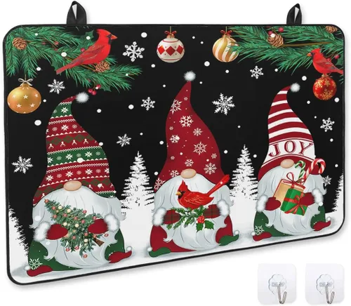 Cubierta de estufa para estufa eléctrica, diseño de Navidad, invierno, fondo rojo nieve, cubierta superior de estufa para parte superior de vidrio,