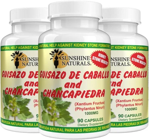 Miniatura 11 de Sunshine Naturals Chanca Piedra con Guisazo de Caballo, Hierba Tradicional Rompe Piedras, Suplemento de Apoyo para el Riñón y el Tracto Urinario