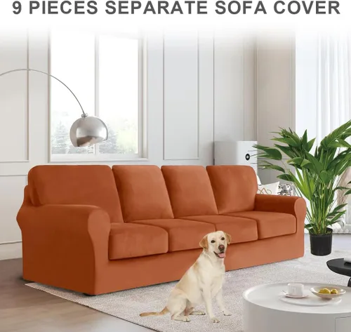 Miniatura 211 de Funda para Sofá de Terciopelo, Fundas Elásticas para Sofá para Funda Principal Separada/Respaldos y Cojines de Asiento, Funda para Sofá, para Fundas
