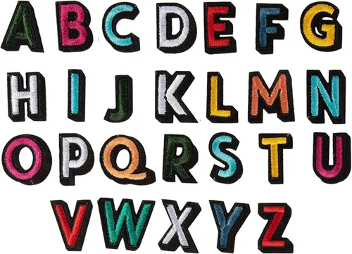 Miniatura 9 de Bright Creations Letras y parches para planchar – 104 piezas, 1.4 x 1 in, bordado multicolor – Parches de letras para planchar para ropa y mochilas