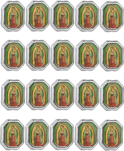 Miniatura 10 de COTTVOTT 20 cuentas espaciadoras de Nuestra Señora de Guadalupe de San Judas para bricolaje, rosario, collar, pulsera, joyería, abalorios, parte