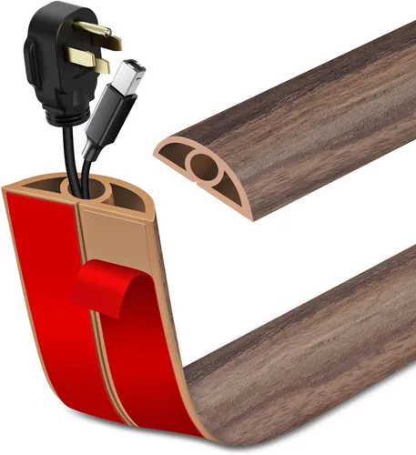Miniatura 24 de Cubierta de Cable para Piso Autoadhesiva Ocultador de Cables Cubiertas de Cable de Extensión para Piso Protector de Cable de Alimentación para Piso