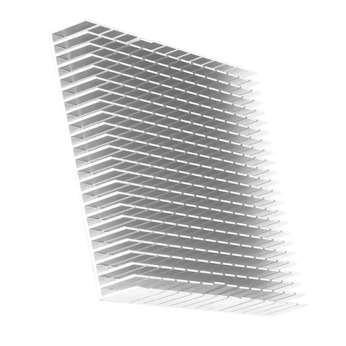Miniatura 6 de Disipador de calor de aluminio Módulo disipador de calor 5.906x4.724x0.787 in Radiador de aleta más fresco para PC PC PCB Board Blanco