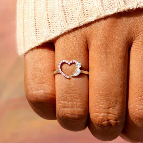 Miniatura 5 de To My Beautiful Daughter - Anillo personalizado de aleación, juego de collar de diamantes para uso diario, con tarjeta de mensaje y caja de regalo