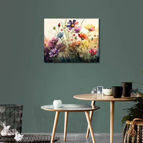 Miniatura 2 de TUMOVO Pintura de flores de acuarela por números para adultos principiantes, pintura abstracta por números, kits de pintura sobre lienzo, pintura