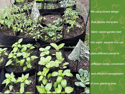 Miniatura 6 de Bolsas de cultivo de tela transpirable y duradera de 128 galones, macetas de tela no tejida resistentes de 3 x 6 pies para verduras y flores