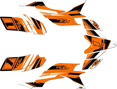 Miniatura 12 de Kit de gráficos Kalair GFX para Yamaha YFZ 450 (2004-2008) Serie Razor Magenta de 16 Mil - Adhesivos de calcomanías personalizados para ATV UTV
