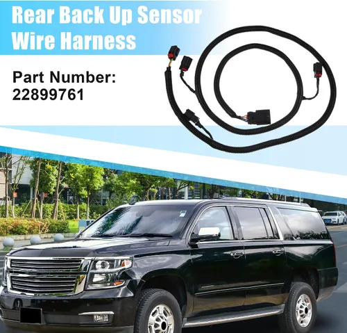 Miniatura 2 de X AUTOHAUX Conjunto de Cables de Sensor de Aparcamiento Trasero Compatible con Chevy Suburban Tahoe para GMC Yukon para Cadillac Escalade 22899761