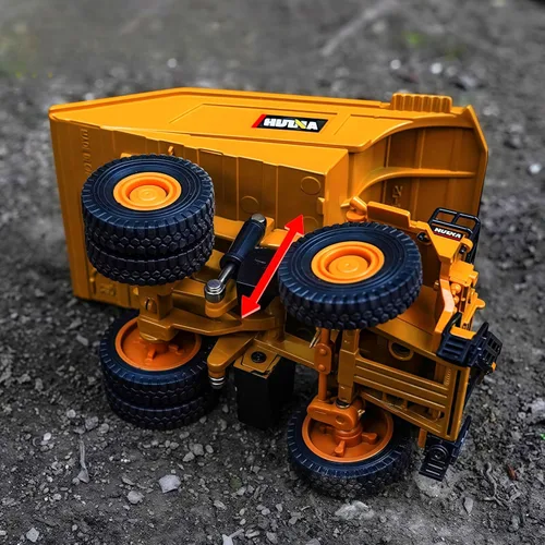 Miniatura 6 de Gemini&Genius Camión volquete de juguete para niños, juguete de vehículo de construcción de aleación a escala 1:60, descargable de sitios Camión