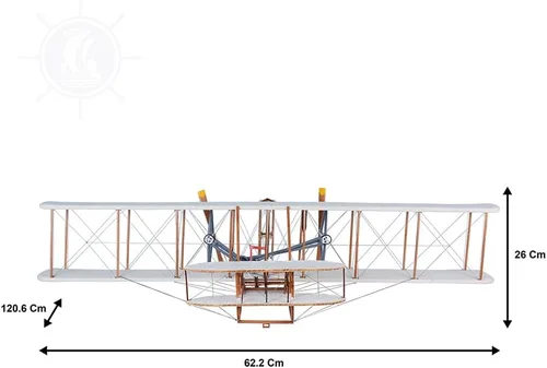 Miniatura 12 de Old Modern Handicrafts 1903 Wright Brother Flyer - Escala 1:10 - Modelo de avión - Modelo de avión de madera de calidad de museo para el hogar