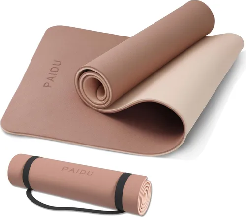 Miniatura 13 de PAIDU Yoga Mat Non Slip Anti-tear,extra thick-2/5 inch（10MM）High Resiliency Professional POE Yoga Mats for Women Men Kids,72"x24"inch,Workout, Yoga