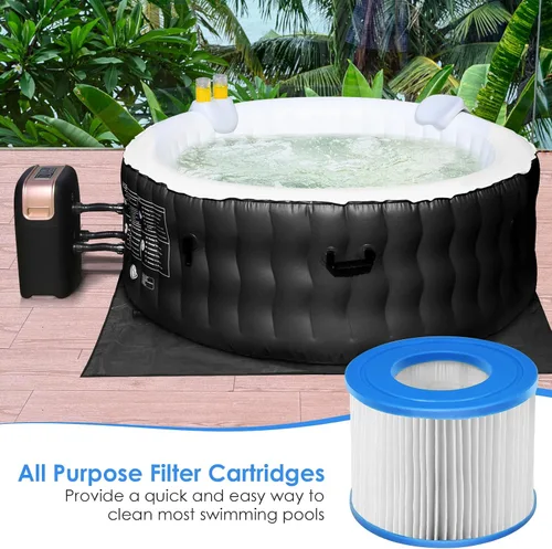 Miniatura 4 de Goplus Paquete de 6 cartuchos de repuesto para filtro de piscina, bomba de filtro de spa tipo VI compatible con la mayoría de piscinas de masaje