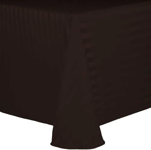 Miniatura 46 de Ultimate Textile Mantel ovalado de rayas satinadas (70.0 x 104.2 in), color gris plateado