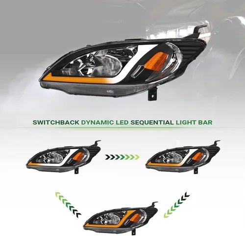 Miniatura 7 de 7422446340312 Compatible con Honda Civic 2004-2005 2 puertas coupé / 4 puertas sedán Switchback Barra de tira de LED secuencial estribos de luz