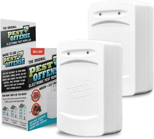 Miniatura 9 de Repelente Electrónico de Plagas PEST OFFENSE New Look 2025 Mejorado para Control de Plagas en Interiores de Ratones, Ratas, Roedores, Cucarachas