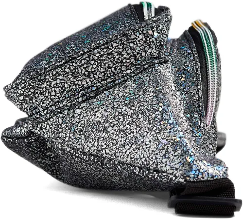 Miniatura 4 de C.T.Soarsky - Riñonera holográfica arcoíris negra, grava, oro, rosa, diseño de tiburón para mujeres, niñas, festival, fiesta rave, viaje, Negro
