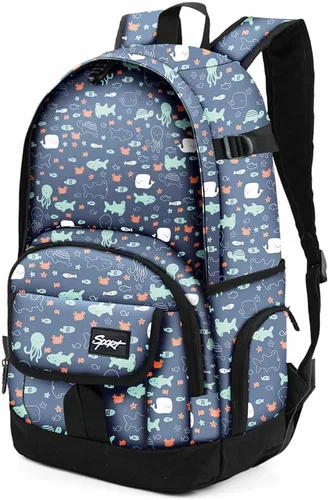 Miniatura 20 de Mochila escolar estilo Rickyh, mochila de viaje para hombres y mujeres, mochila ligera con compartimento para portátil, Tamaño único