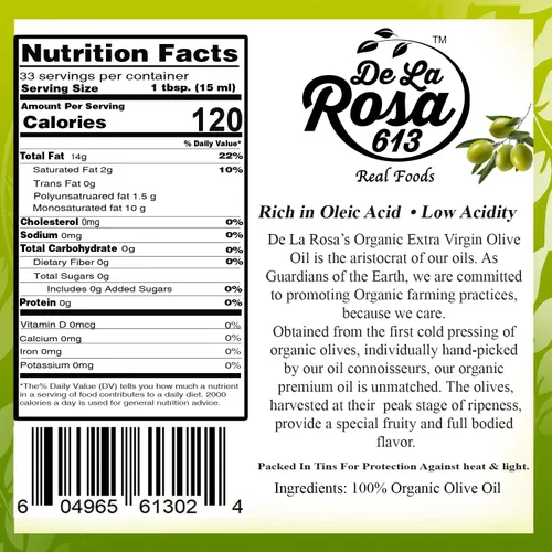 Miniatura 3 de De La Rosa - Vinagre balsámico orgánico y aceite de oliva virgen extra orgánico, 100% puro, vegano, kosher, sin OMG y sin gluten, ideal