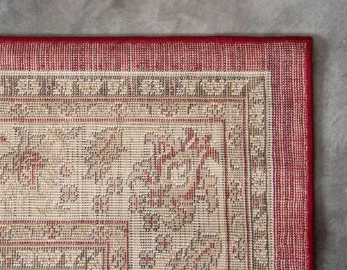 Miniatura 340 de Unique Loom Colección Sialk Hill - Alfombra de área Washington (3 pies 3 pulgadas x 5 pies 3 pulgadas, rectángulo, burdeos/crema)
