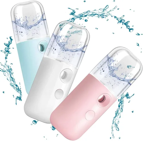 Miniatura 8 de GIVERARE Nano Vaporizador Facial, Mini Vaporizador de Mano, Vaporizador Recargable por USB, Tanque de Agua Visual de 30ml, Hidratante y Humectante
