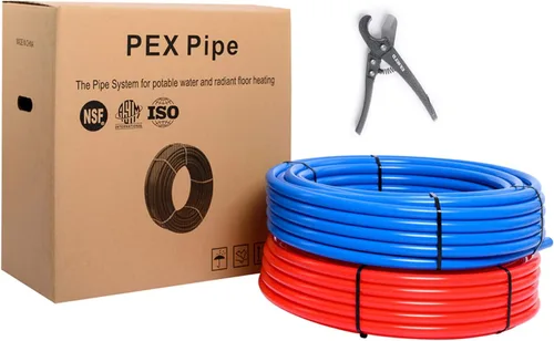 Miniatura 12 de EFIELD Tubo Pex-b de 1/2 pulgada y 2 x 50 pies, certificado NSF para agua potable, agua caliente/fría, azul y rojo de 100 pies de longitud