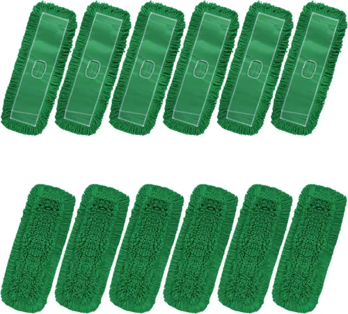 Miniatura 54 de Matthew Cleaning - Cabezales de repuesto lavables de algodón de resistencia industrial de 24 pulgadas para uso residencial y comercial, ajuste a Azul