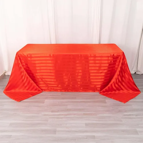 Miniatura 24 de Efavormart - Mantel redondo de satén a rayas blancas y negras de 120 pulgadas sin costuras para decoración de bodas, fiestas, eventos